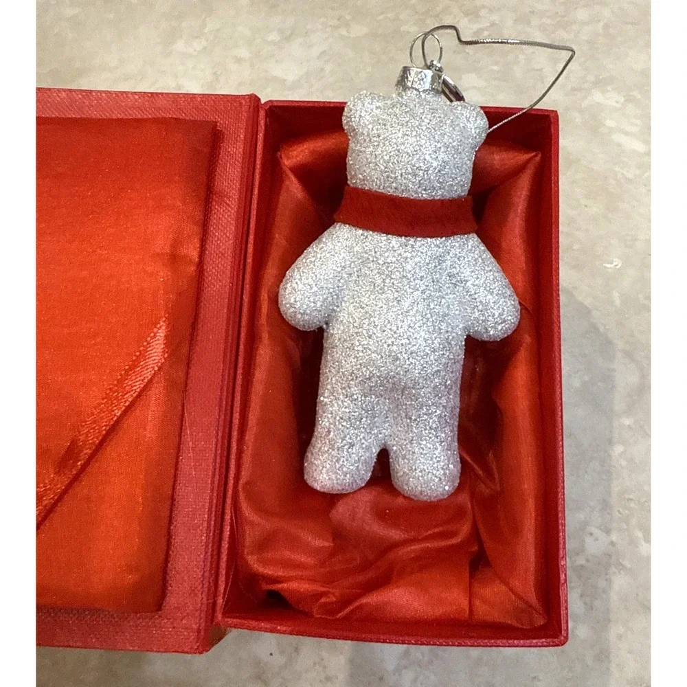 2014 Coke Cola St‎ Jude's Swarovski Silver Glitter Crystal Bear Ornament 158/400